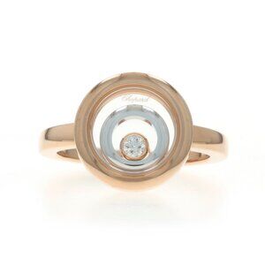 Chopard Happy Spirit Diamond Ring - Yellow Gold 18k Round Brilliant SZ 7